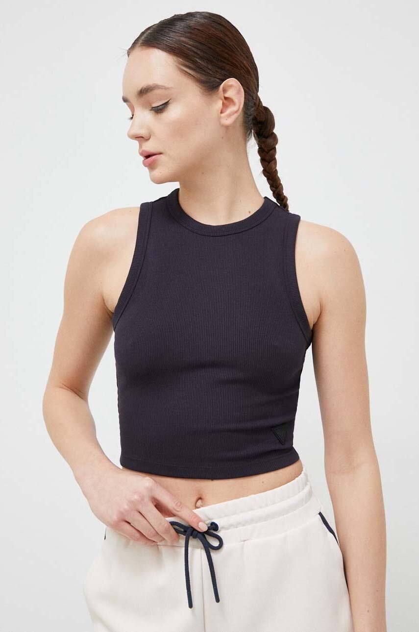Guess  crop top dámský s viskózou EDIE