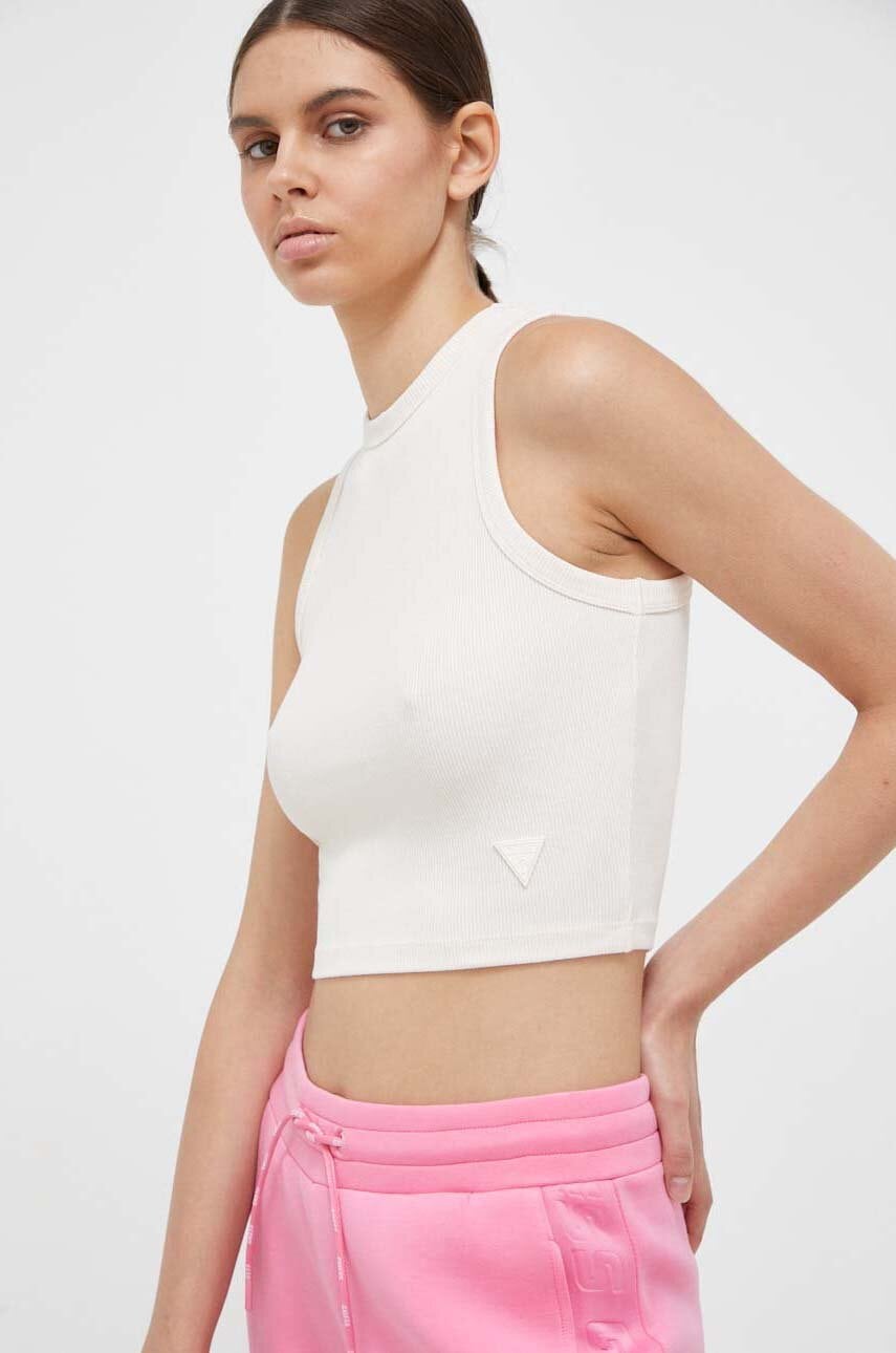 Guess  crop top dámský s viskózou EDIE