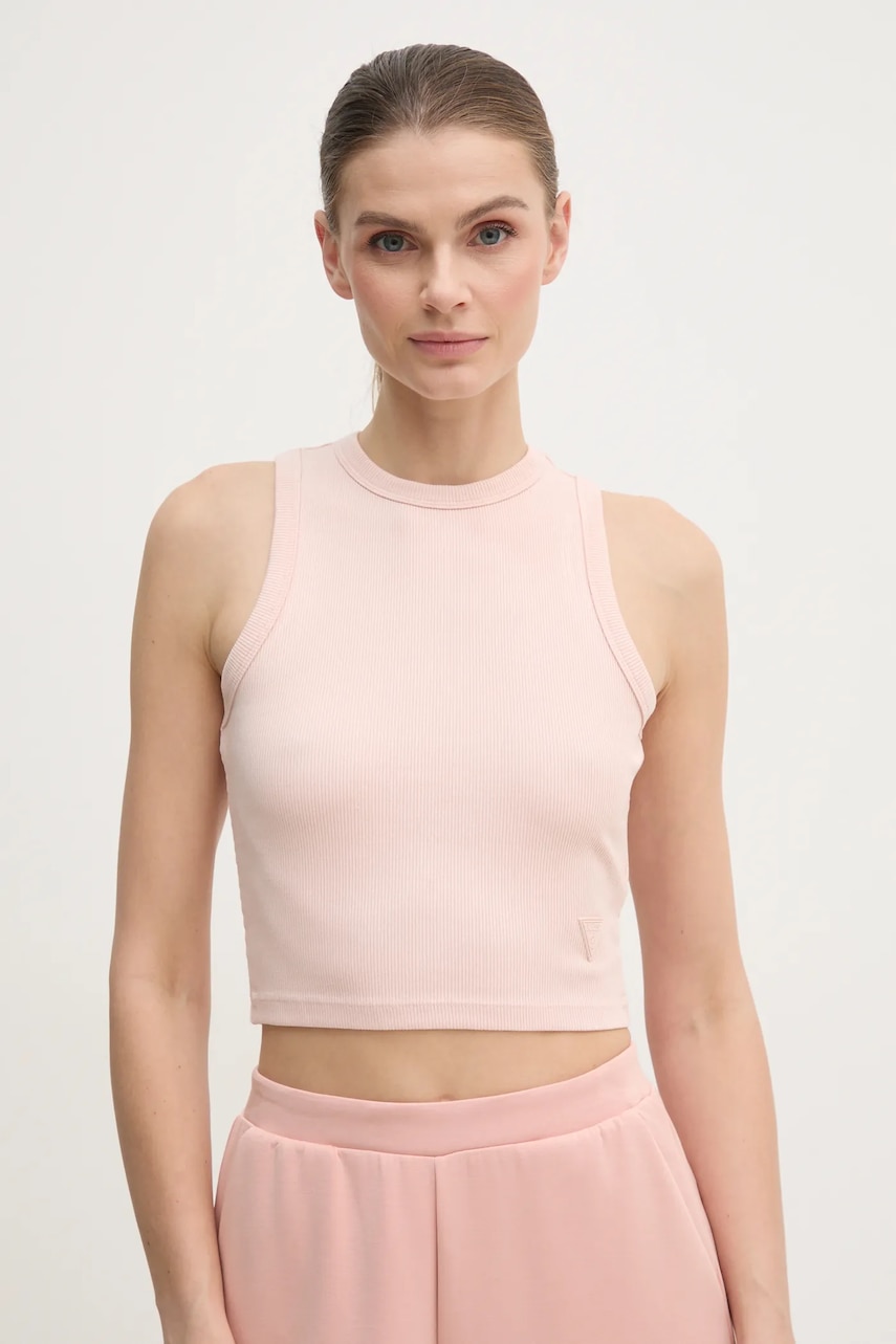 Guess  crop top dámský s viskózou EDIE