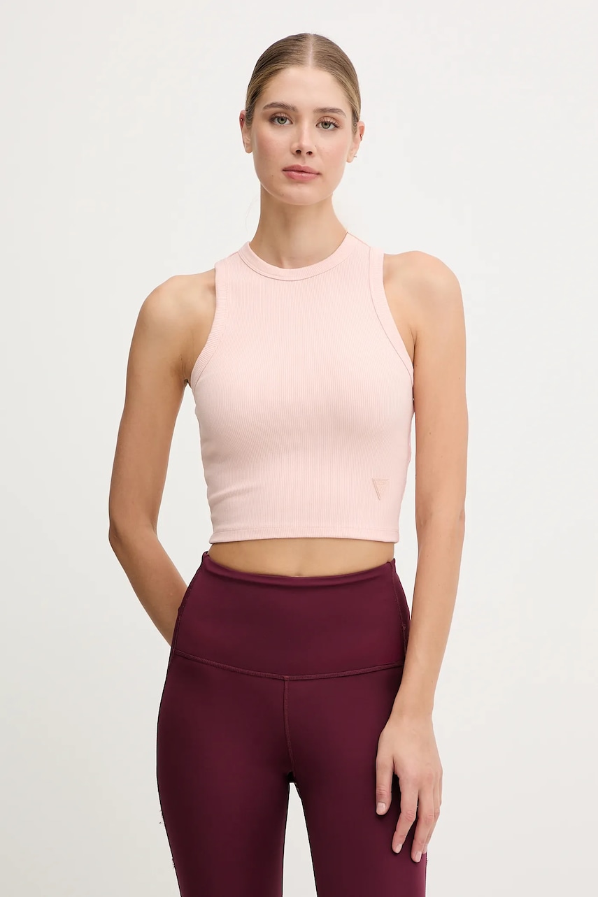 Guess  crop top dámský s viskózou EDIE