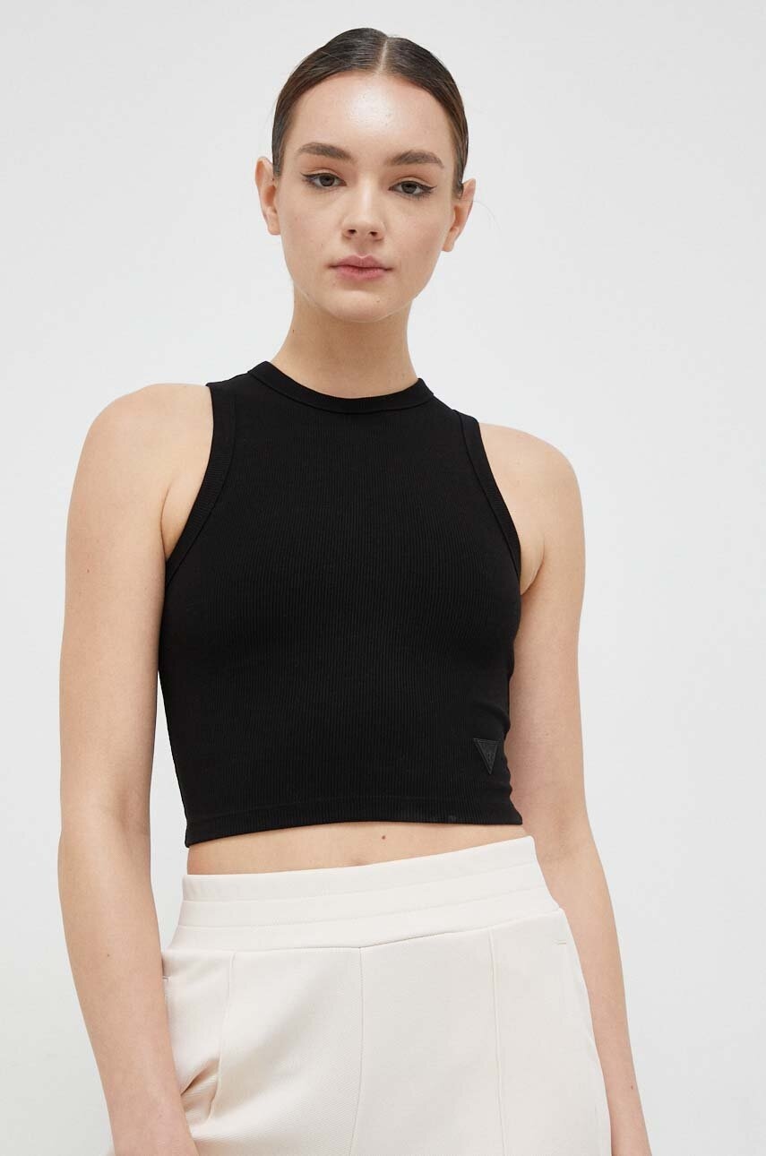 Guess  crop top dámský s viskózou EDIE