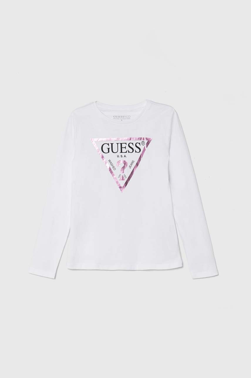 Guess  Dětská bavlněná košile s dlouhým rukávem