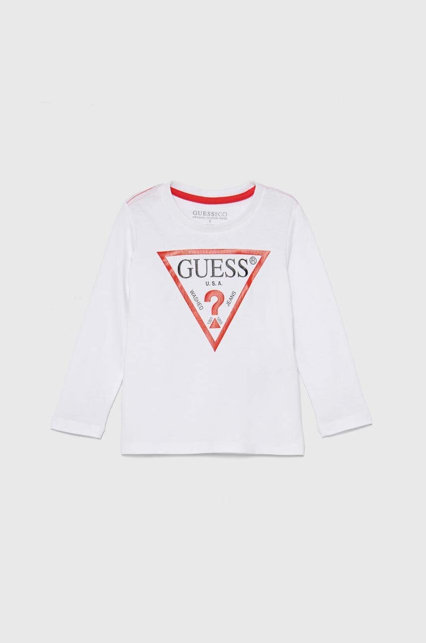 Guess  Dětská bavlněná košile s dlouhým rukávem