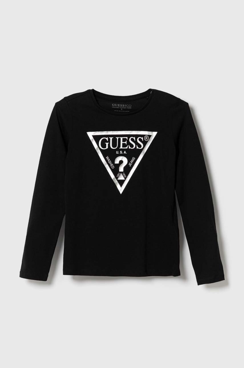 Guess  Dětské bavlněné tričko s dlouhým rukávem