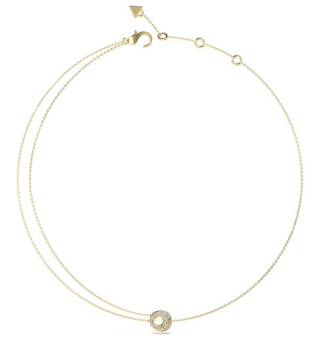 Guess Elegantní pozlacený náhrdelník Blooming Summer JUBN05223JWYGT/U