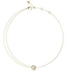 Guess Elegantní pozlacený náhrdelník Blooming Summer JUBN05223JWYGT/U