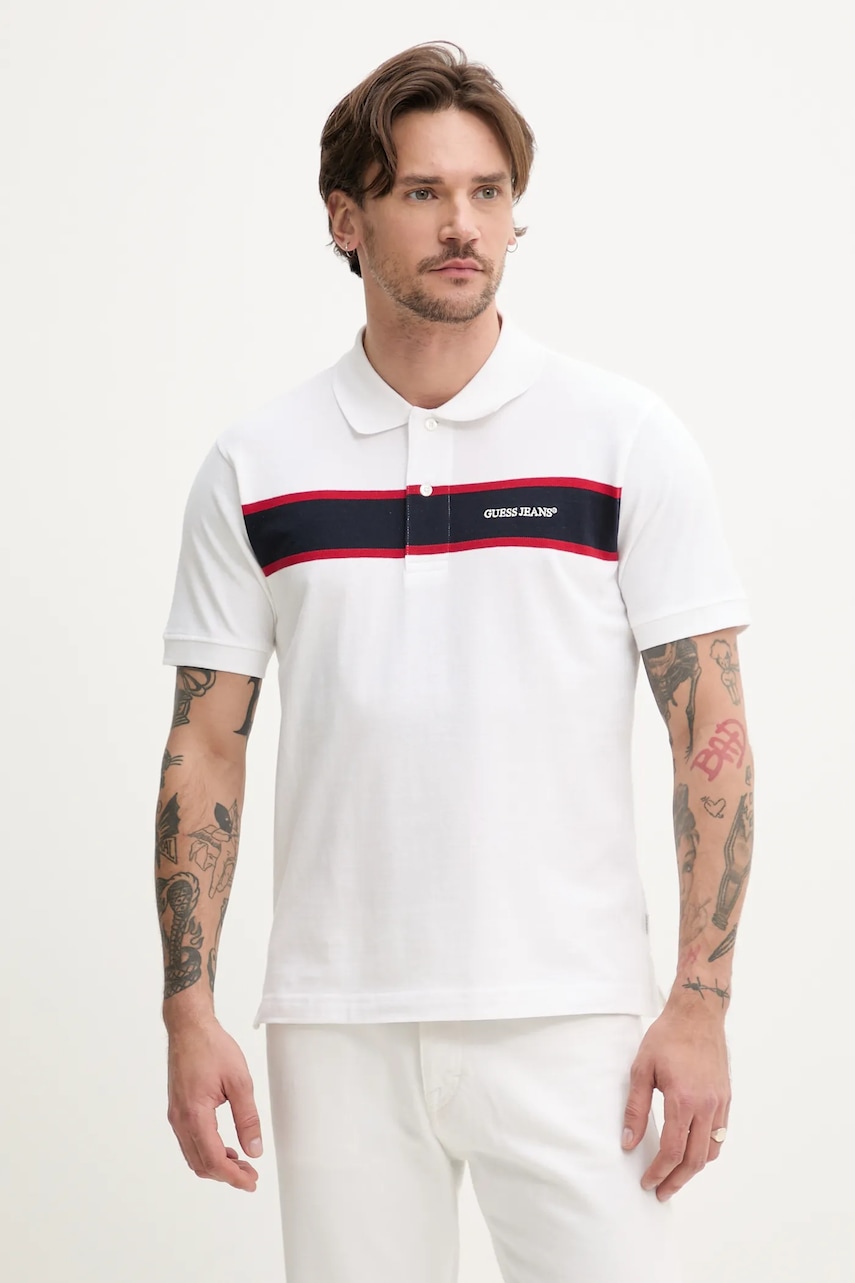 Guess Jeans  Bavlněné polo tričko