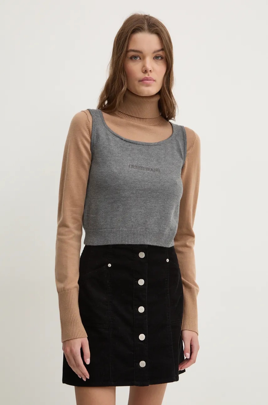 Guess Jeans  Top s příměsí hedvábí