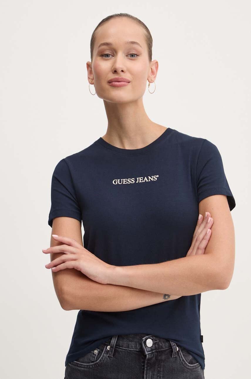 Guess Jeans  tričko dámské bavlněné s elastanem