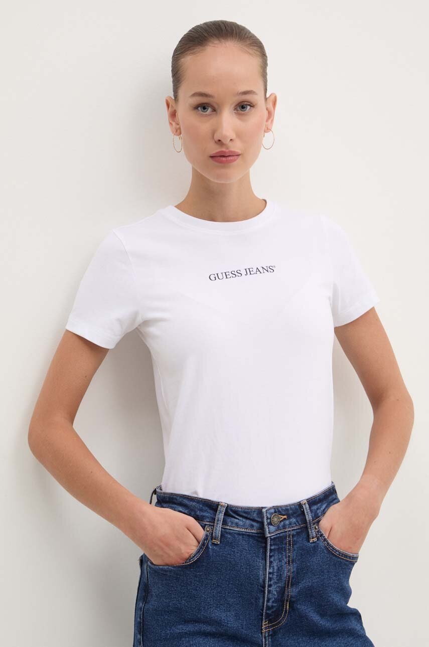 Guess Jeans  tričko dámské bavlněné s elastanem