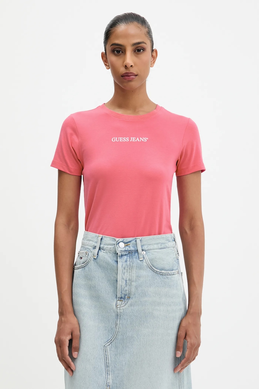 Guess Jeans  tričko dámské bavlněné s elastanem