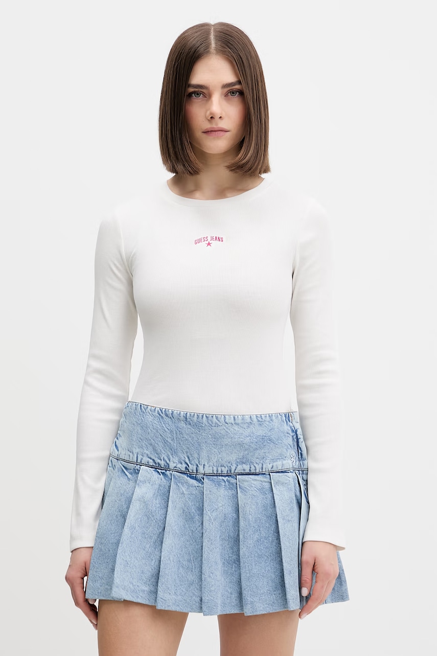 Guess Jeans tričko s dlouhým rukávem dámské bavlněné
