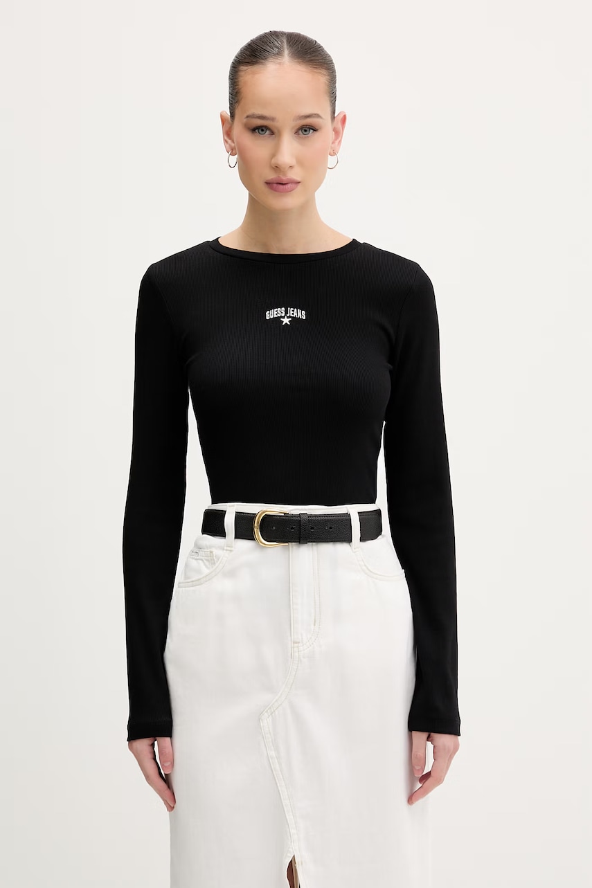 Guess Jeans tričko s dlouhým rukávem dámské bavlněné