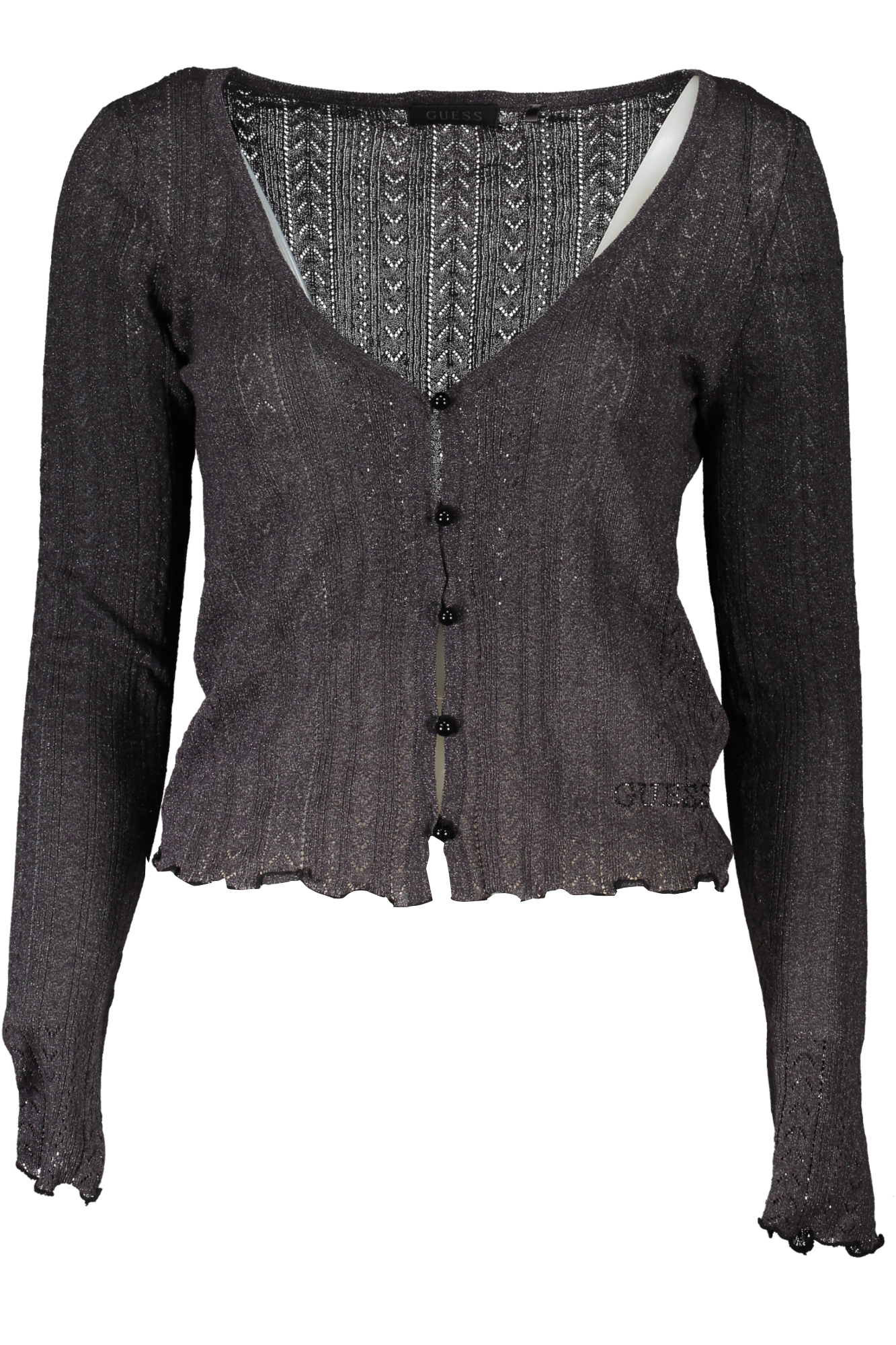 GUESS JEANS WOMEN'S GRAY CARDIGAN