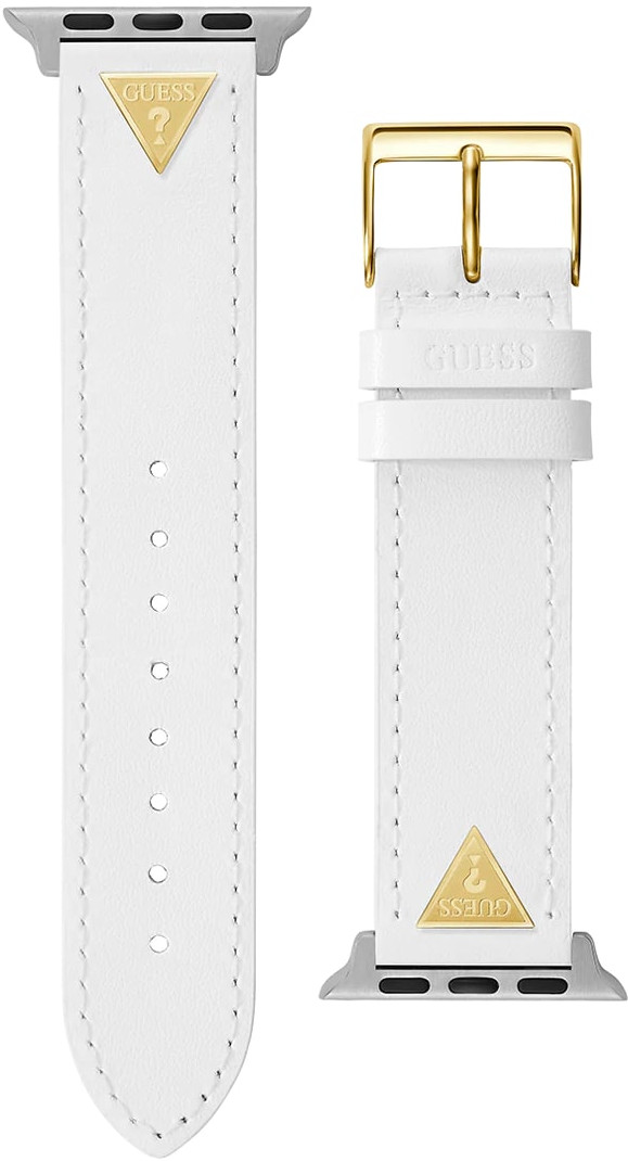 Guess Kožený řemínek pro Apple Watch (38 - 41 mm) - White Triangle CS2006S2