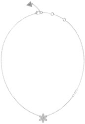 Guess Krásný ocelový náhrdelník s květinou White Lotus JUBN04146JWRHT/U