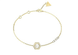 Guess Krásný pozlacený náramek se zirkony Tiny Dancer JUBB04650JWYG 21 cm