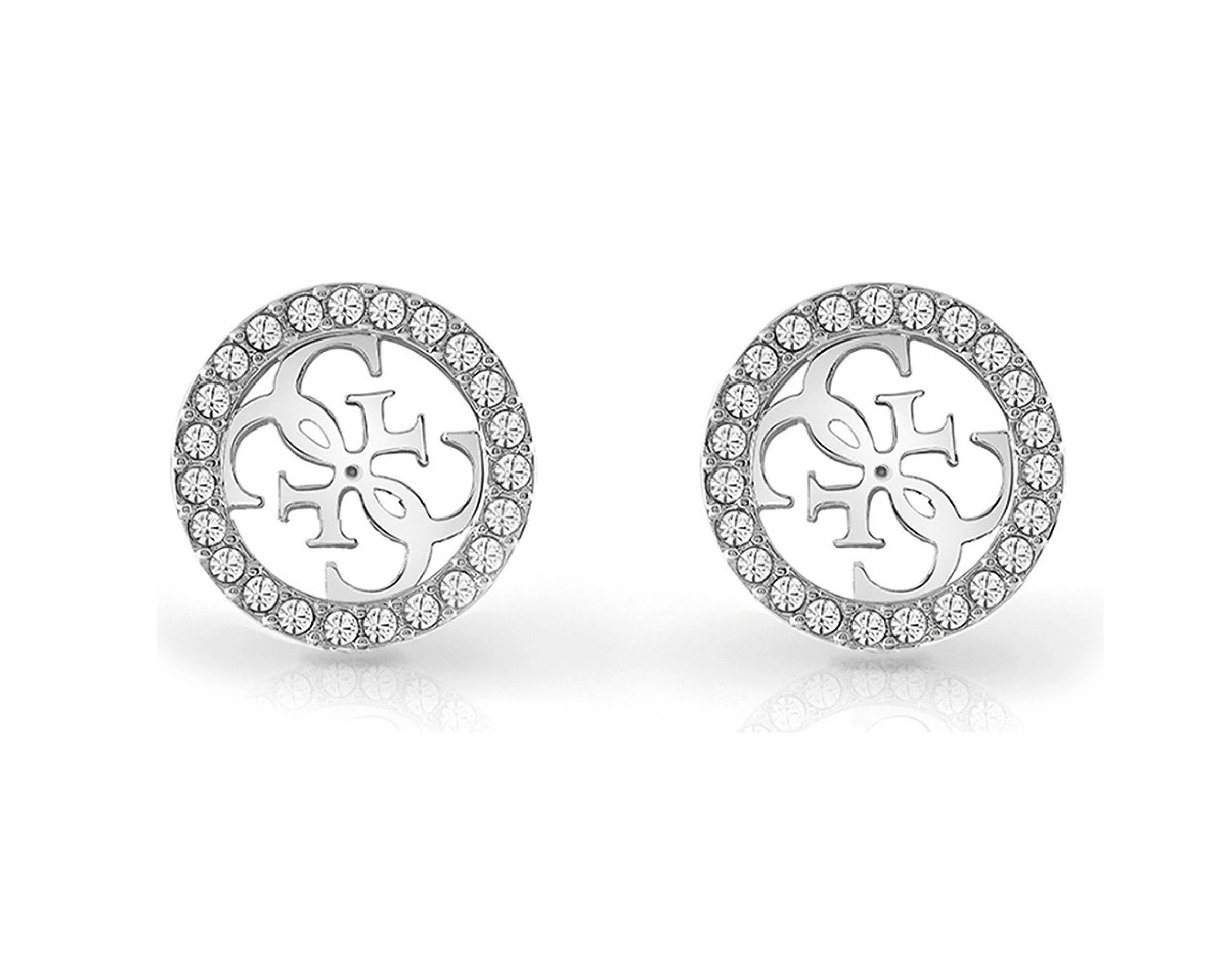 Guess Módní ocelové náušnice 4G Crush JUBE04164JWRHT/U