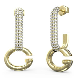 Guess Módní pozlacené visací náušnice Oh My G JUBE04520JWYGT/U