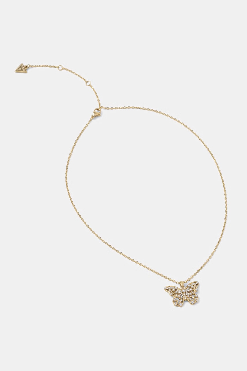 Guess náhrdelník s přívěskem dámský z nerezové oceli Borboleta