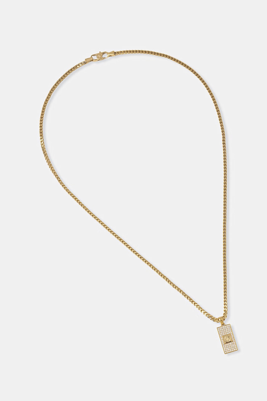 Guess náhrdelník s přívěskem pánský z nerezové oceli 4G FRONTIERS