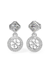 Guess Ocelové náušnice s přívěsky 4G Crush JUBE04154JWRHT/U