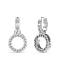 Guess Ocelové náušnice s přívěsky Circle Lights JUBE03167JWRHT/U