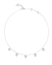 Guess Ocelový náhrdelník se srdíčky By Your Side JUBN06081JWRHT/U