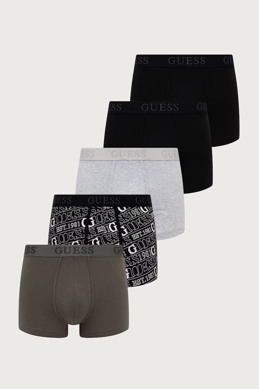 Guess  přiléhavé boxerky pánské bavlněné s elastanem 5-pack