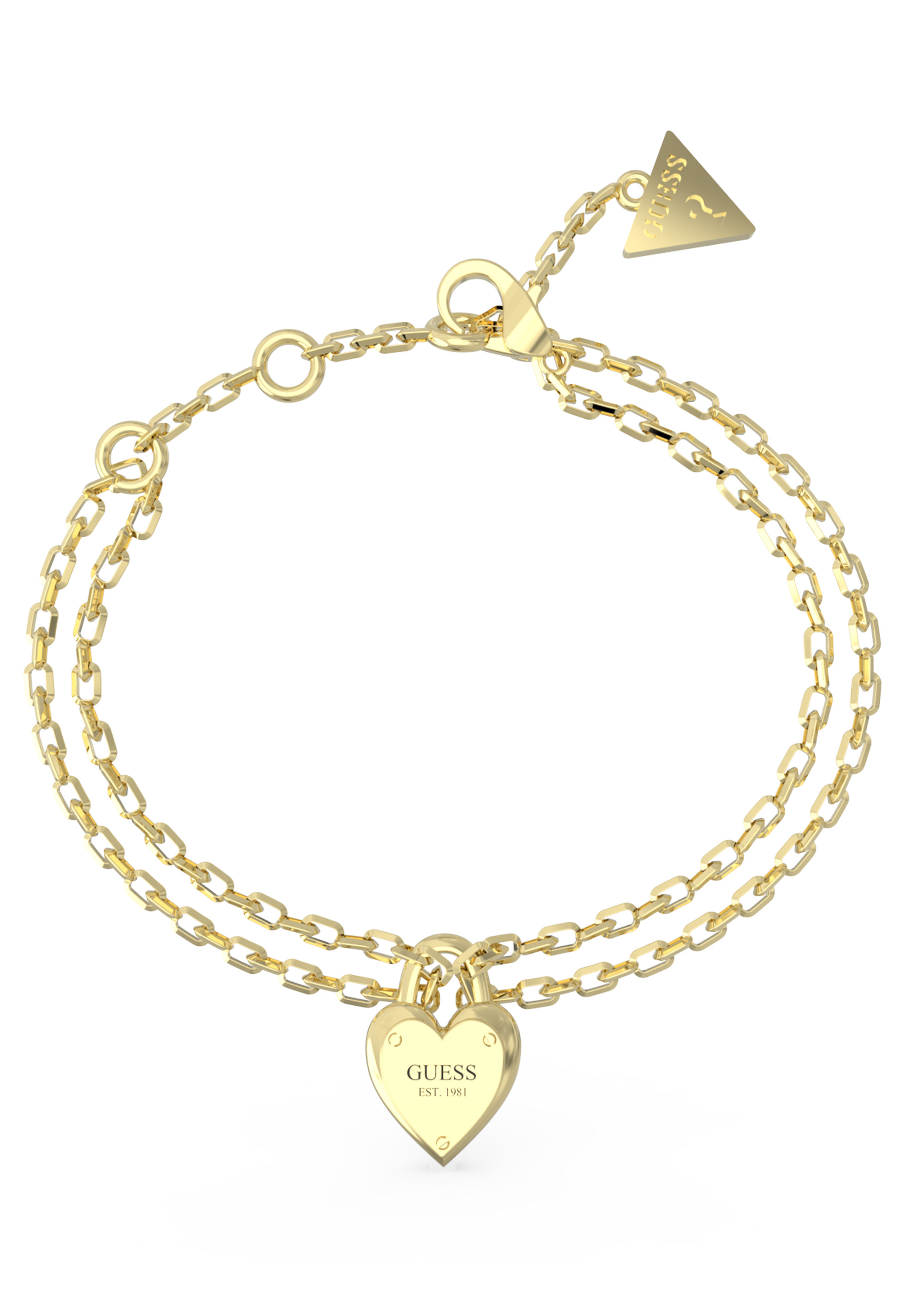 Guess Půvabný dvojitý náramek All You Need is Love JUBB04211JWYG 18,5 cm