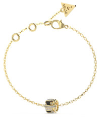 Guess Slušivý pozlacený náramek s krystaly Fabulous Me JUBB05192JWYGBK 21 cm