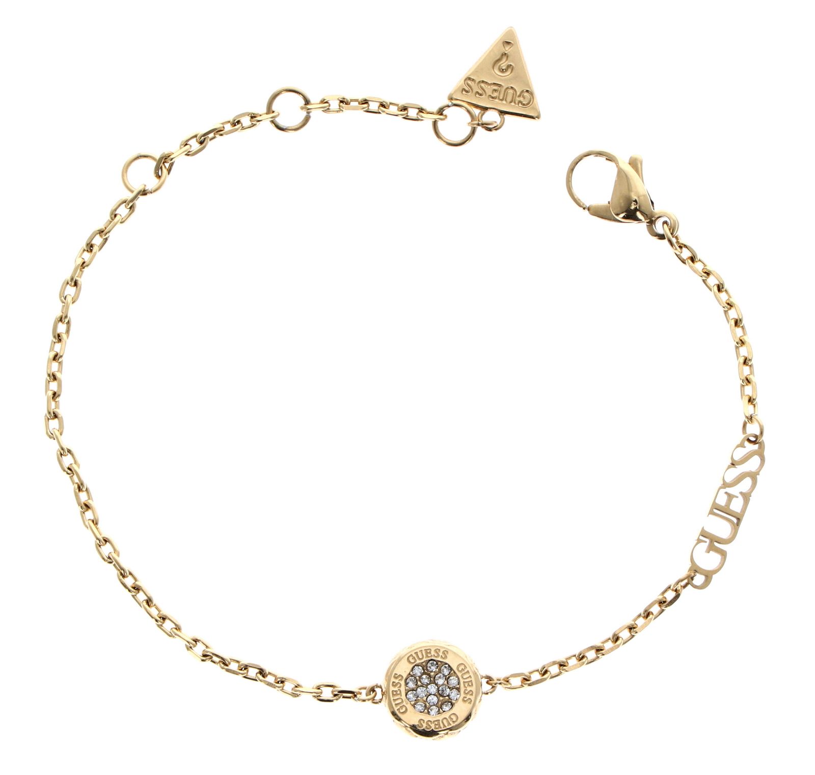 Guess Stylový pozlacený náramek se zirkony Stylish Guess JUBB04594JWYG 14,5 cm