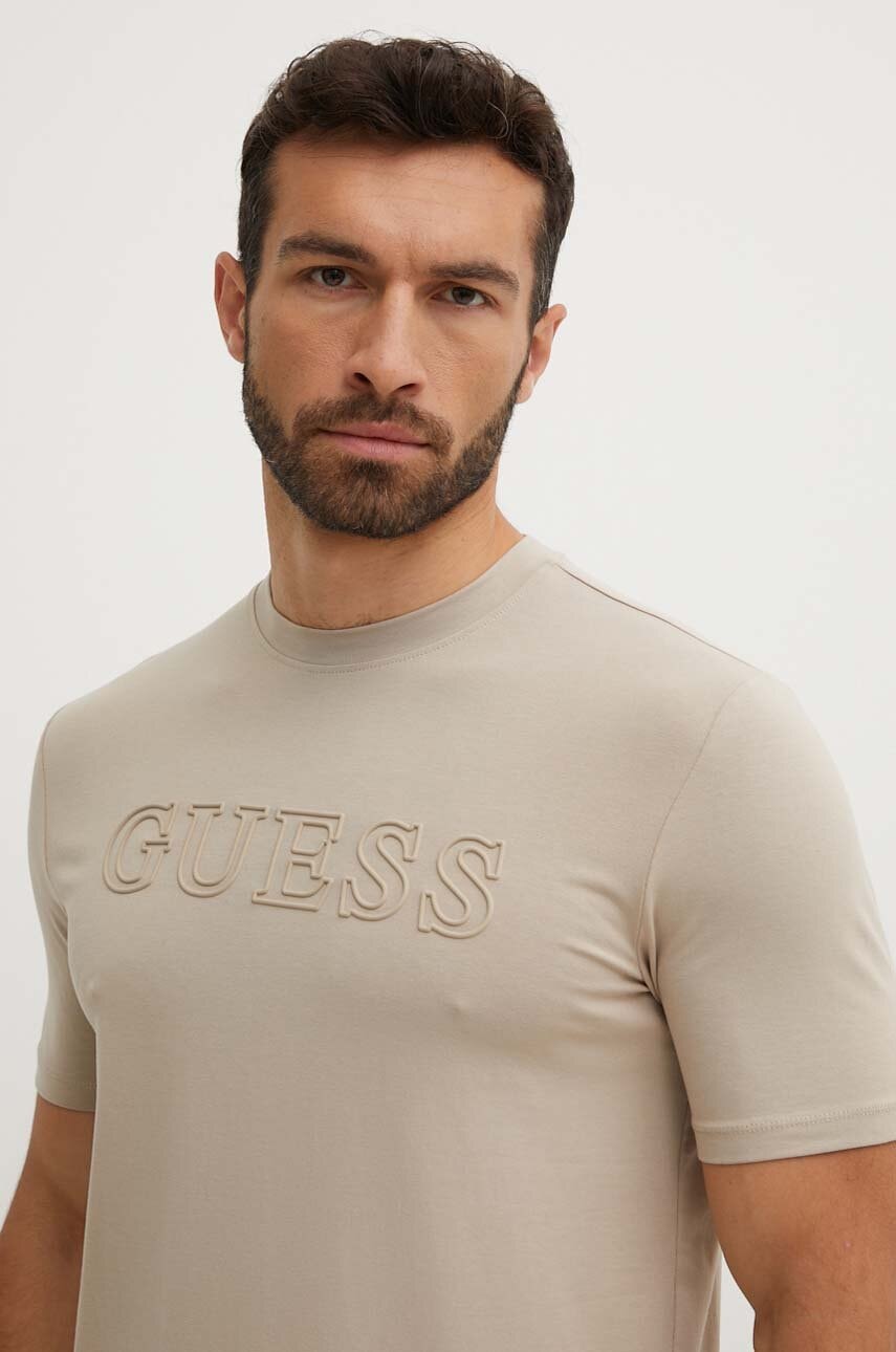 Guess  tričko pánské bavlněné s elastanem ALPHY