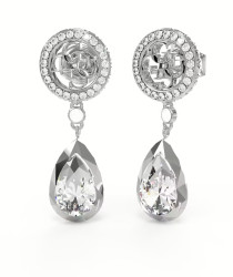 Guess Třpytivé ocelové náušnice 4G Light JUBE05235JWRHT/U