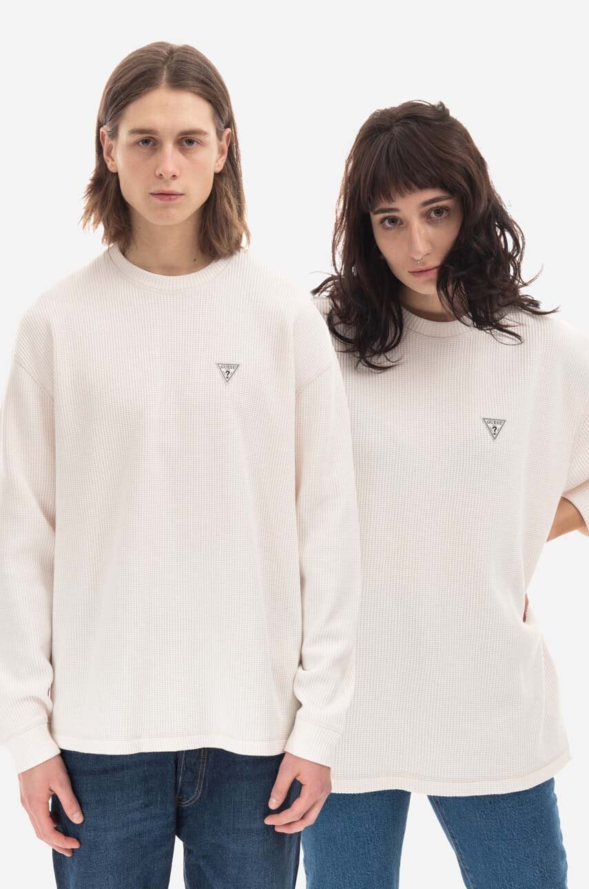 Guess U.S.A.  Bavlněný svetr Guess Longsleeve Thermal Crewneck