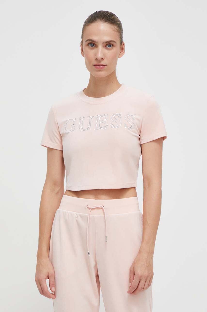 Guess  Velurové tričko  COUTURE