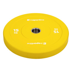 Gumový kotouč inSPORTline Bumper Plate Go 15 kg 50 mm