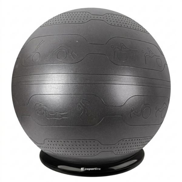 Gymnastický míč inSPORTline Stretch Ball 65 cm se základnou BallBase černá