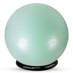 Gymnastický míč inSPORTline Stretch Ball 65 cm se základnou BallBase mint