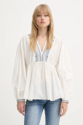 Halenka A.P.C. blouse vera dámská, béžová barva, s aplikací, COHHH.F13449