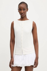 Halenka Abercrombie & Fitch dámská, béžová barva, hladká, KI139-5175