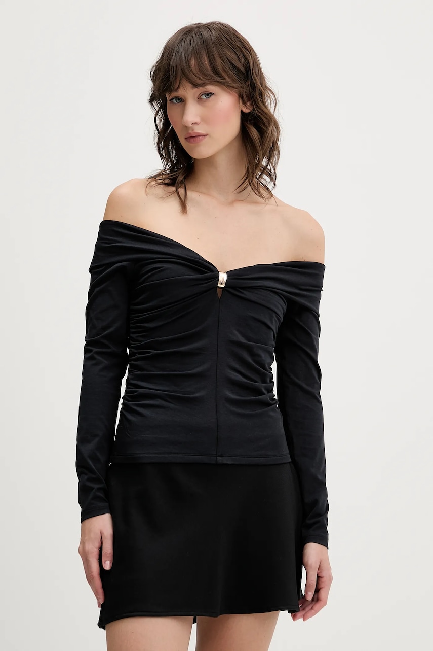 Halenka Abercrombie & Fitch dámská, černá barva, hladká, KI139-5664-900