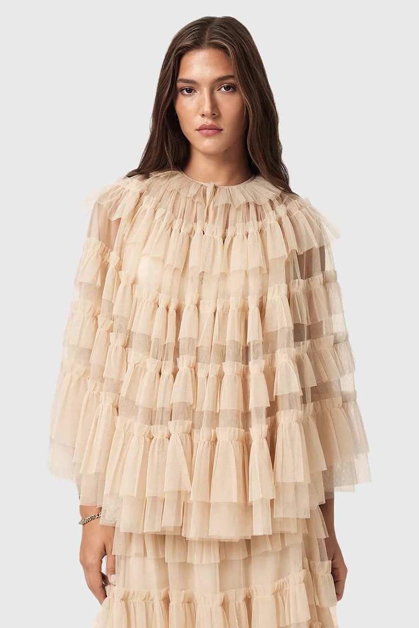 Halenka AllSaints dámská, béžová barva, hladká, W018PD