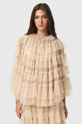 Halenka AllSaints dámská, béžová barva, hladká, W018PD