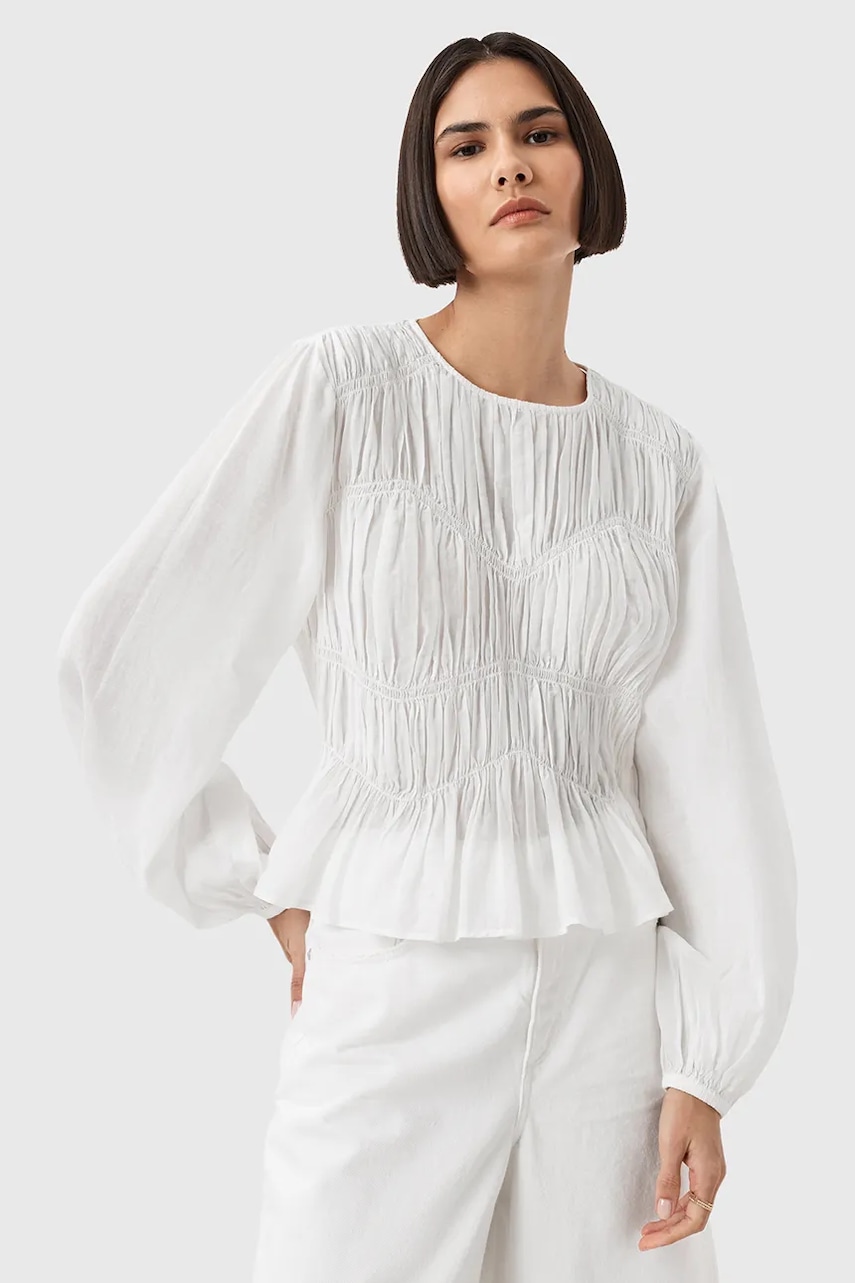 Halenka AllSaints MELANI dámská, bílá barva, hladká, W020PD