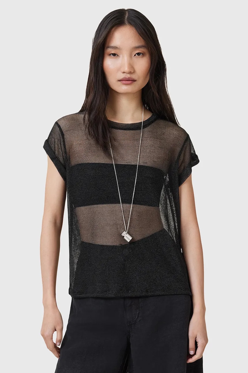 Halenka AllSaints THEA dámská, černá barva, W207JC