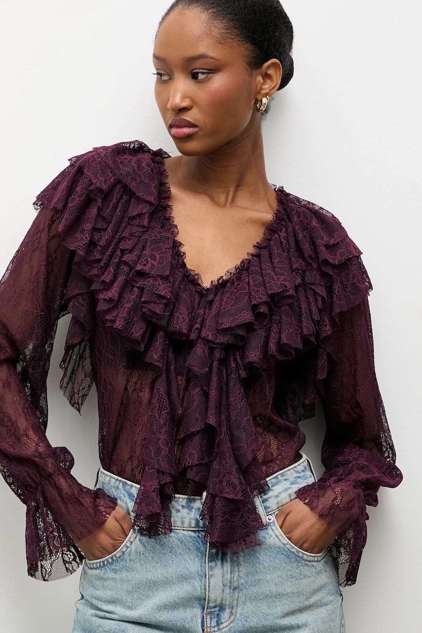 Halenka Answear.LAB dámská, vínová barva