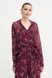 Halenka Armani Exchange dámská, vínová barva, vzorovaná, XW001019 AF12051