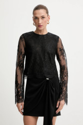 Halenka Bardot dámská, černá barva, hladká, 60127TB