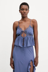 Halenka Bardot dámská, modrá barva, hladká, 60016TB